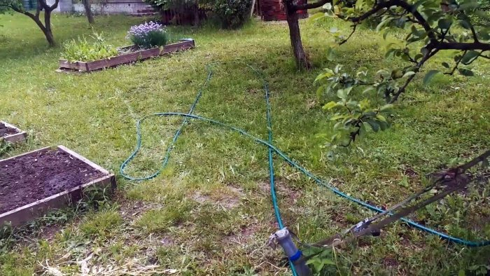 Полив из бочки без насоса