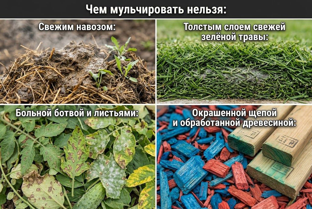 Что я всегда мульчирую летом в саду, огороде и цветнике Что я всегда мульчирую летом в саду, огороде и цветнике