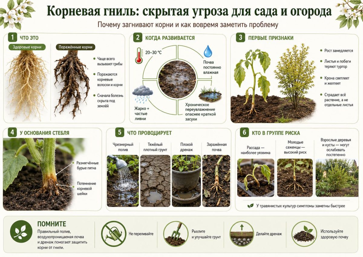 Корни растений гниют, плоды портятся: первые признаки опасных болезней Корни растений гниют, плоды портятся: первые признаки опасных болезней