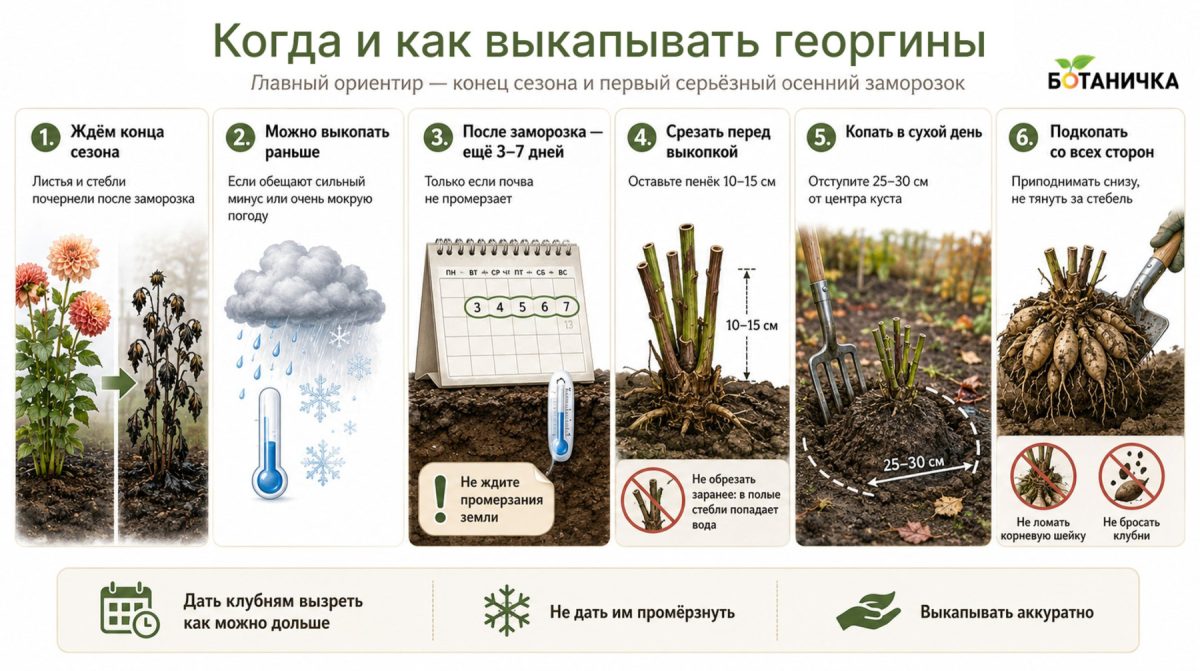 Когда и как выкапывать георгины — отвечаем на все вопросы Когда и как выкапывать георгины — отвечаем на все вопросы