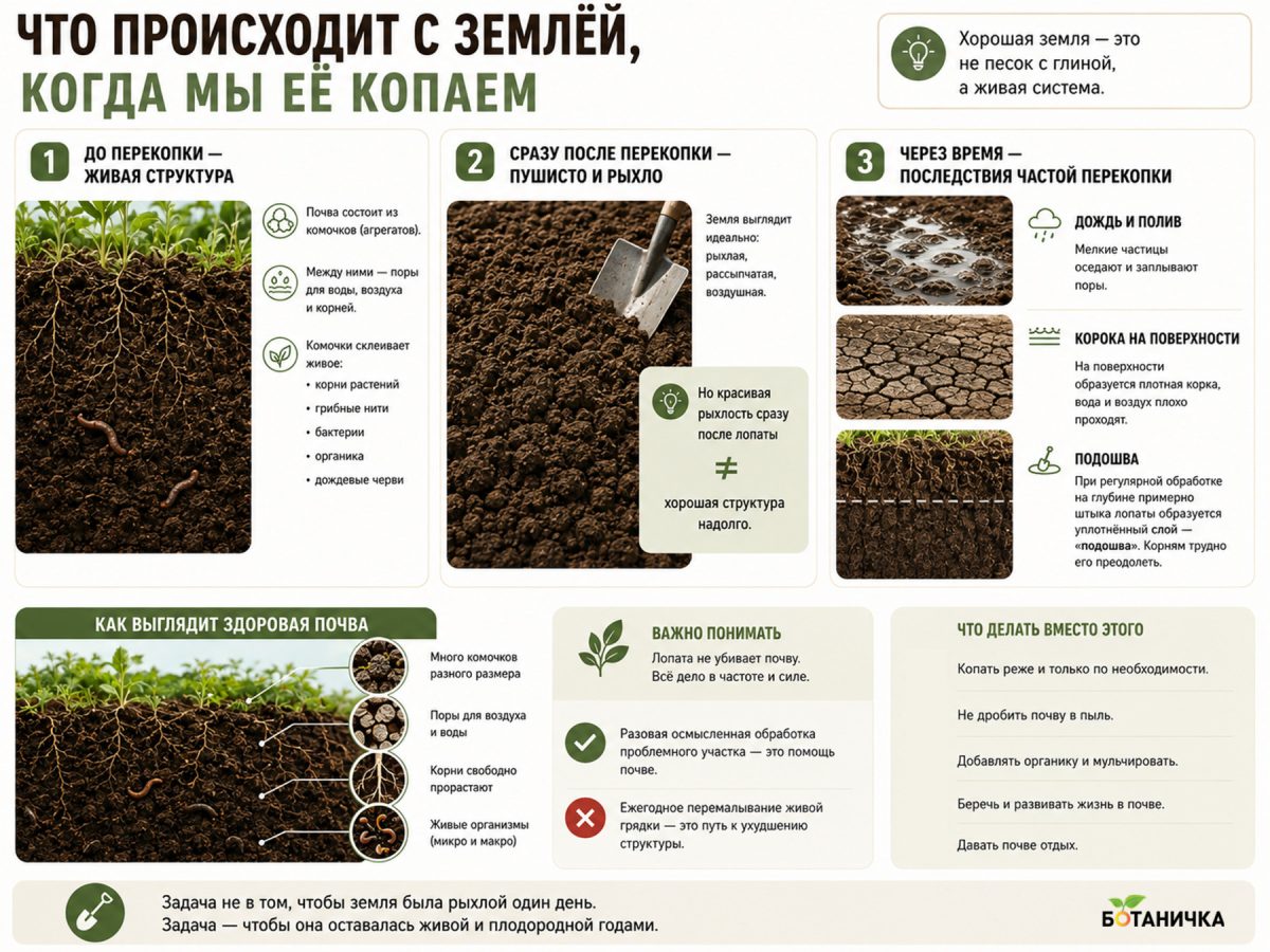 Стоит ли перекапывать почву осенью или оставить грядки до весны?